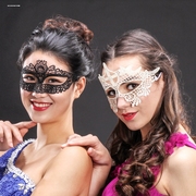 化妆舞会黑色性感蕾丝面具镂空蕾丝眼罩酒吧夜店情趣表演道具