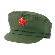 65式解放帽红领章65式老军装帽子帽徽解放帽配饰红五角星领章