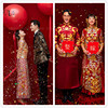 影楼拍照道具中式红色，气球浪漫婚礼婚纱，摄影道具创意手撒彩色亮片