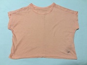 外贸原单 甜美粉橘色圆领短款棉质T恤简约精致 大童 运动休闲罩衫