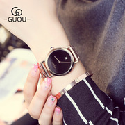 香港guou古欧女表休闲女士时尚，日历女士防水简约个性钢带手表