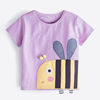 女童纯棉短袖T恤宝宝小蜜蜂半袖上衣3岁6儿童夏装5婴儿体恤打底衫