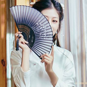 杭州古风女式随身便携夏天古典小扇旗袍扇子，折扇中国风折叠扇舞蹈