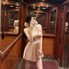 M900小个子连衣裙2024裙子夏季女性感气质显瘦海边度假香槟色