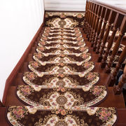 欧式楼梯地毯免胶自粘家用现代实木大理石踏步防滑室内楼梯垫定b