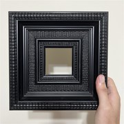 小黑框出口黑色美式简约实木复古画框相框镜框装裱定制