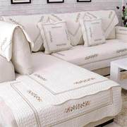 四季全棉防滑沙发垫布艺纯棉简约坐垫组合通用皮沙发巾套罩现代