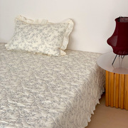 ki9s重工绗缝欧式风床盖款四件套加厚夹棉韩式床单夏季单件可机洗