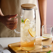 玻璃冷水壶家用耐热高温晾凉白开水杯套装日式透明水瓶扎壶果汁壶