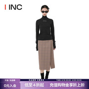 suittitude设计师品牌iinc23aw格纹侧开叉，半身裙女