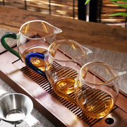 企鹅公道杯玻璃加厚耐热玻璃泡茶茶具日式茶海公杯茶具配件