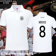 欧洲杯德国队队服穆勒哈弗茨足球迷polo衫短袖T恤男女球衣服半袖