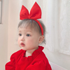 网红ins拍照女宝宝婴，儿童白雪公主超大红色蝴蝶，结发箍发饰头箍