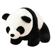 软体网红公仔毛绒，玩具大熊猫仿真玩具熊猫，粒子长毛绒黑白熊