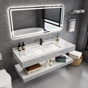 约浴室柜组合岩板亮面陶瓷，盆台下盆卫生间，洗漱台洗手台洗脸盆柜