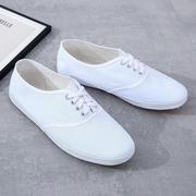 老式白球鞋白色鞋舞蹈软底白鞋全白小白鞋老北京布鞋老款运动鞋