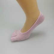 10双薄款隐形五指袜女纯棉硅胶，防滑防掉跟低腰浅口隐形船袜分趾袜