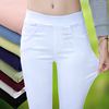 白色小个子八分裤女夏季薄款高腰显瘦百搭弹力外穿打底裤小脚女裤