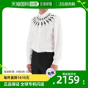 香港直邮neilbarrettneilbarrett男士，白色闪电系列棉质衬衫bc