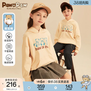 pawinpaw卡通小熊童装春款男女童，纯棉小熊连帽卫衣外套