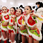 六一儿童单鼓声声演出服幼儿女喜庆秧歌服打鼓服民族舞蹈表演服装
