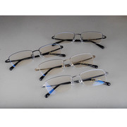 理查德超轻钛架半框近视眼镜框商务男士潮女有度数变色镜架9557