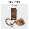 GUOCCI Cloud「花小猫」 适用苹果15手机壳女款2023iphone15玫瑰13promax小碎花14pro大视窗防摔保护套