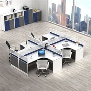 电脑办公桌组合四人位办公4/6人卡位 职员屏风隔断财务桌