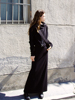 SMOL黑色拉链连衣裙女冬季高级设计感暗黑小众小个子连帽长裙