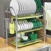厨房置物架落地多层厨房用具置物柜用大沥水碗架台面橱柜放碗碟