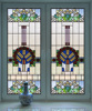 欧式教堂玻璃贴纸彩色复古卫生间橱窗玻璃贴膜遮光防窥防晒窗花纸