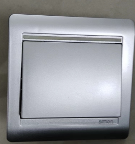 西蒙插座开关面板墙壁暗装电源，55系列银色，n51012b-57一开双控