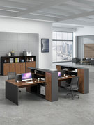 职员办公桌简约现代屏风桌椅组合4人位员工桌隔断电脑桌办公家具