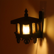 泰国工艺品实木灯罩特色复古创意木制过道玻璃吊灯壁灯酒店装饰灯