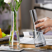 简约花瓶小摆件创意，透明玻璃水养水培鲜花餐桌，插花装饰品北欧风格