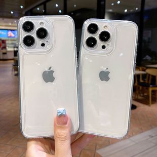 太空透明手机壳适用苹果15pro全包，精孔iphone8p防摔软壳保护tpu套