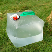 户外10L折叠水桶自驾游透明户外水壶大容量PVC折叠桶饮水袋