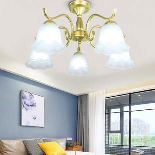 吊灯客厅灯美式简约卧室，温馨简欧式创意，餐厅家用吸顶金色24年