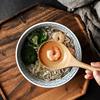 日式创意榉木长柄实木汤勺家用无漆小勺子粥勺厨房木质勺大木勺