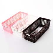 日本进口桌面收纳筐加厚塑料，长方形家用厨房抽屉，杂物置物整理篮子