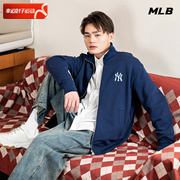MLB 藏青色立领夹克男装春季运动服复古老花系列宽松外套
