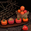 仿真柿子模型假水果摆件，红灯笼橱窗拍照摄影道具水果店装饰客厅
