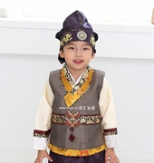 男孩舞台演出表演韩式男童，韩国朝鲜族民族服装儿童韩服h-e023