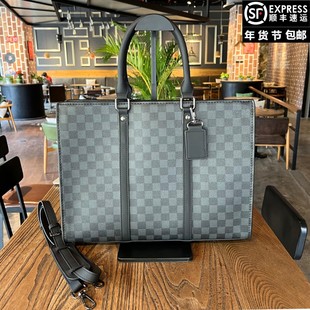 男士公文包商务短途行李袋大容量，单肩斜跨简约通勤手提电脑包