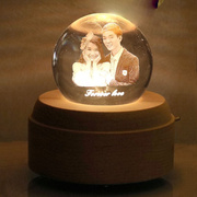 照片diy私人定制水晶球音乐盒，新人结婚纪念日，女友生日教师节礼物