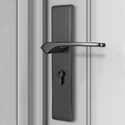 门锁全铜室内木门静音锁北欧现代中式卧室房门锁简约轻奢咖铜门锁