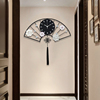 新中式挂钟客厅家用创意装饰艺术，时尚钟表现代大气简约免打孔挂表