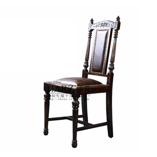 北欧餐桌椅子全实木餐桌椅 欧式餐桌椅子loft 椅子酒店椅子 餐椅
