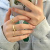 冷淡风戒指3只装~套装组合小众设计感ins韩国金属指环女食指戒潮