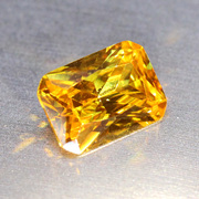 长方形黄钻金黄锆石瑞士钻裸石5A彩色切面大小轻奢戒指项链未镶嵌
